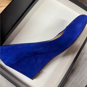 J Crew Martina suede wedges 7.5 perfect shape! Worn once inside! Gorgeous!